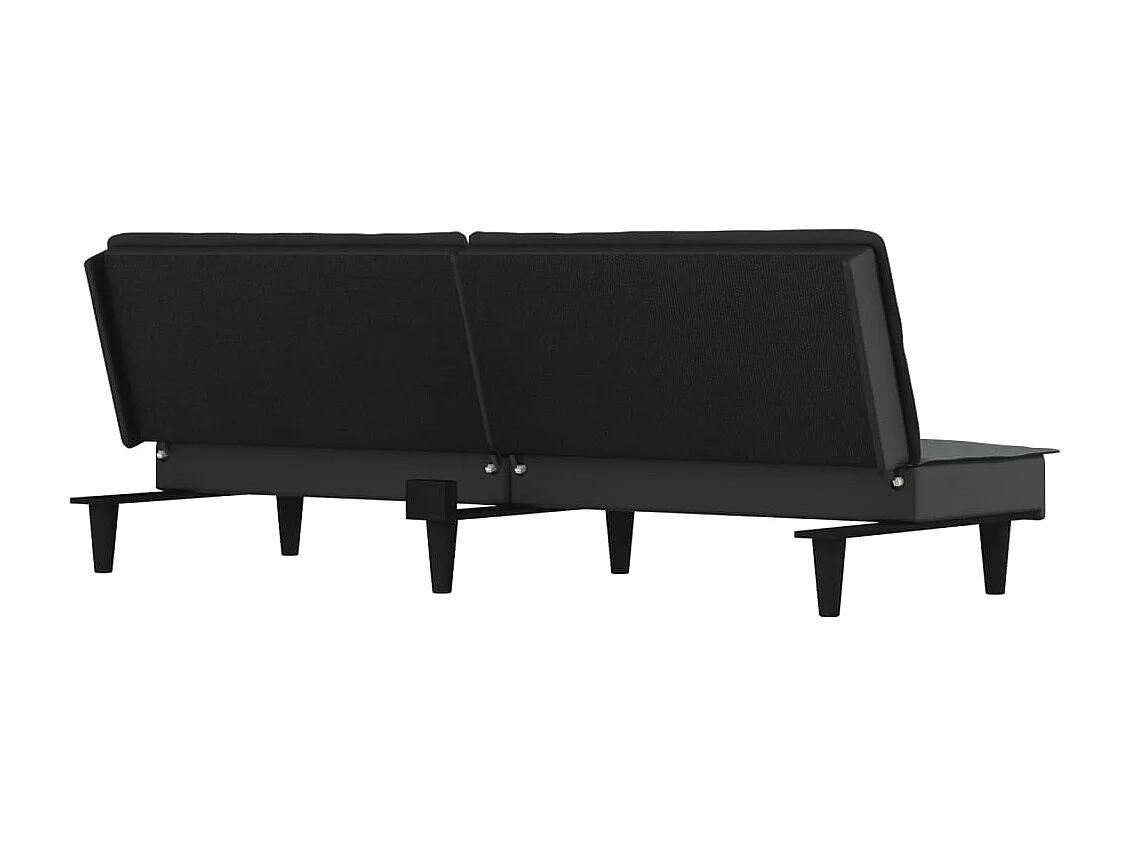 Sofá cama de tela gris oscuro