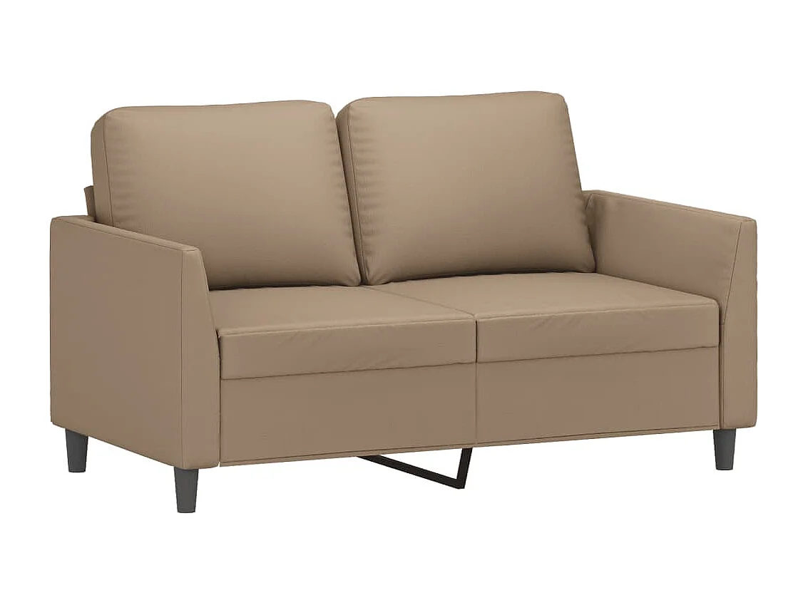 Ensemble de canapés 2 pcs avec coussins Cappuccino Similicuir