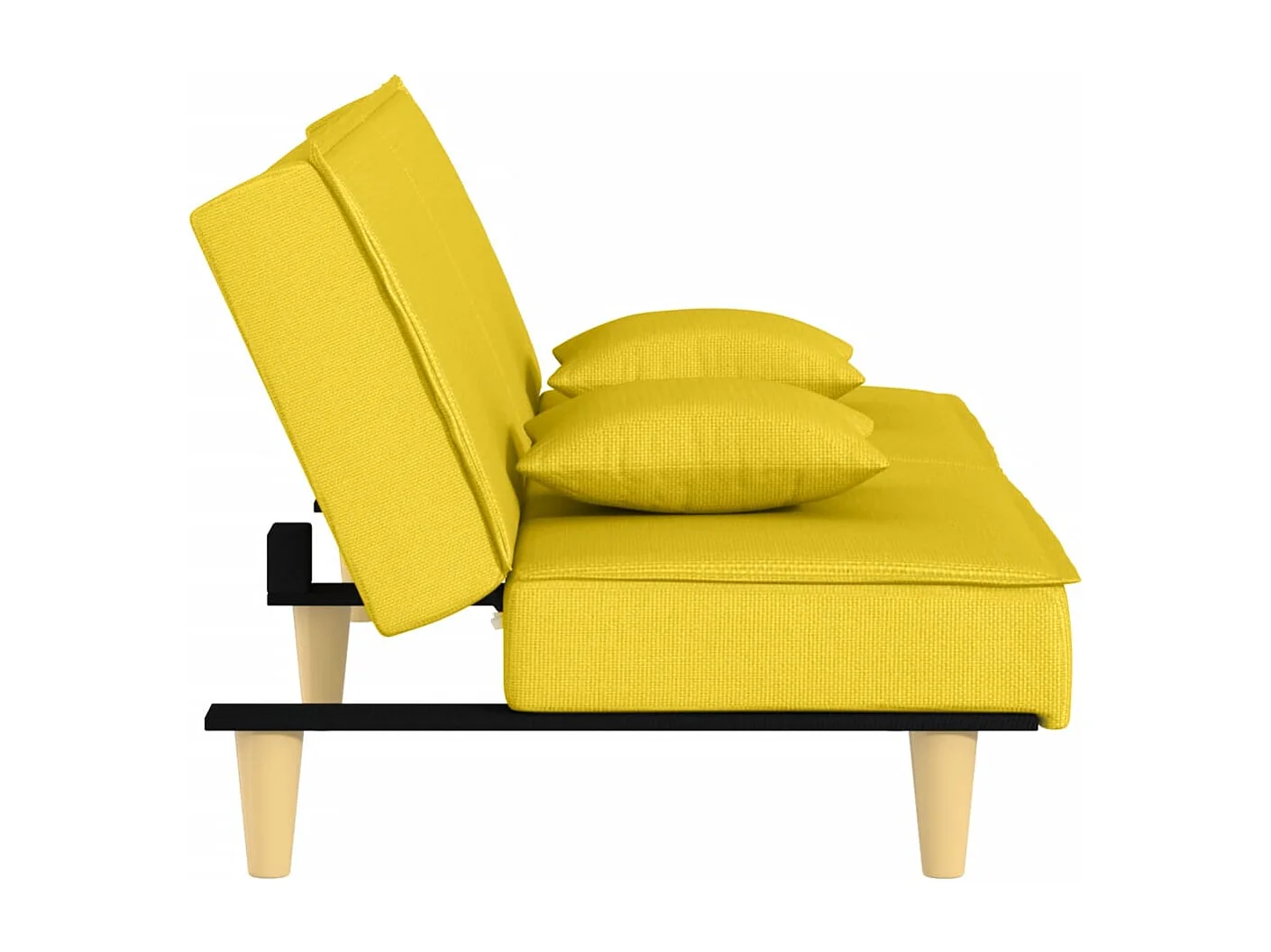 Canapé-lit jaune clair tissu
