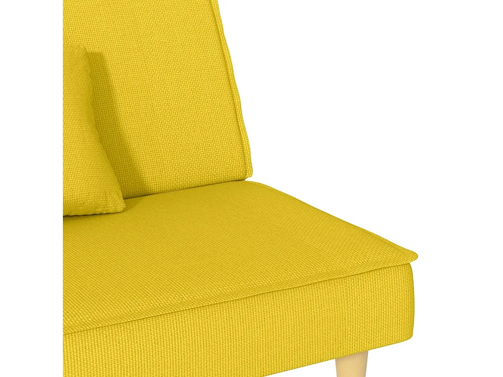 Canapé-lit jaune clair tissu
