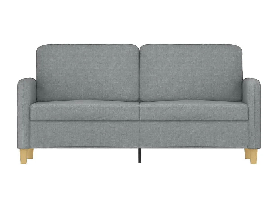 Canapé à 2 places Gris clair 140 cm Tissu