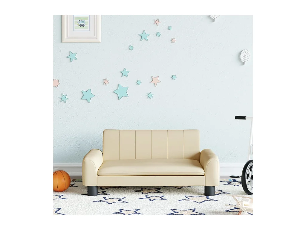 Canapé pour enfants crème 70x45x30 cm tissu