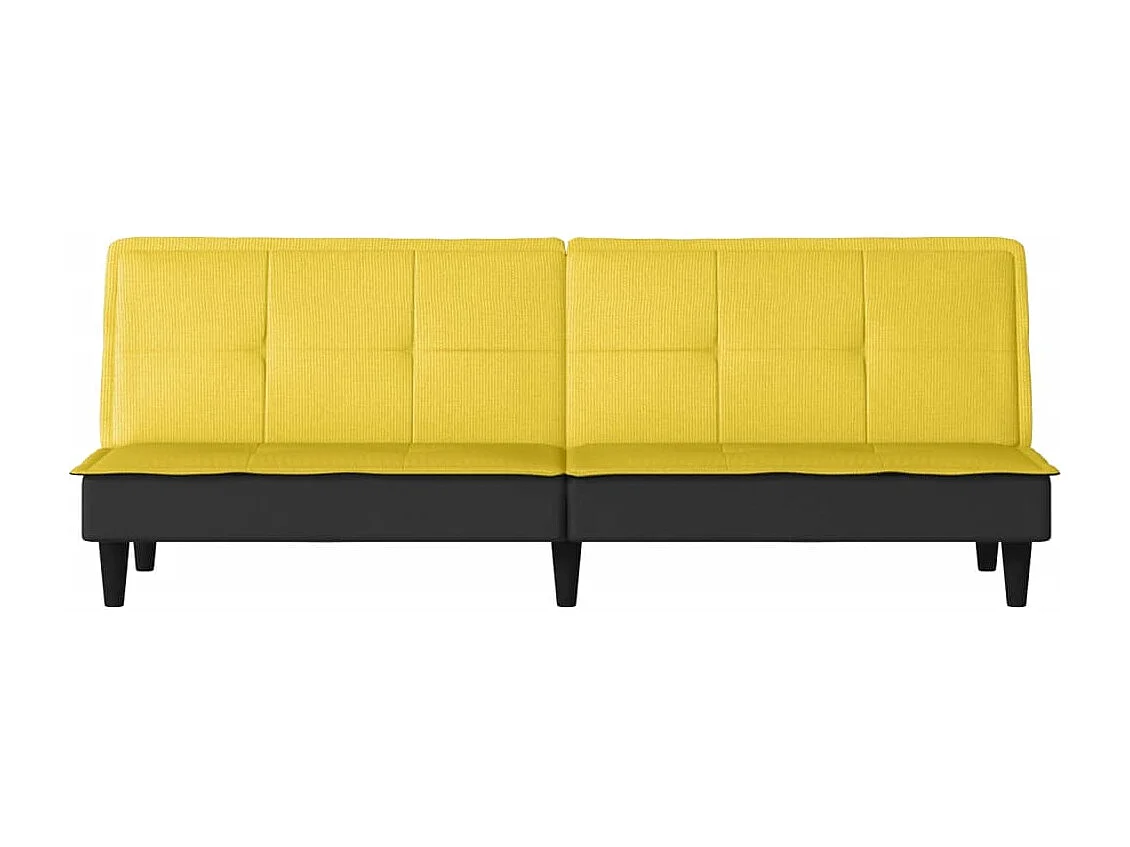 Divano letto in tessuto giallo chiaro