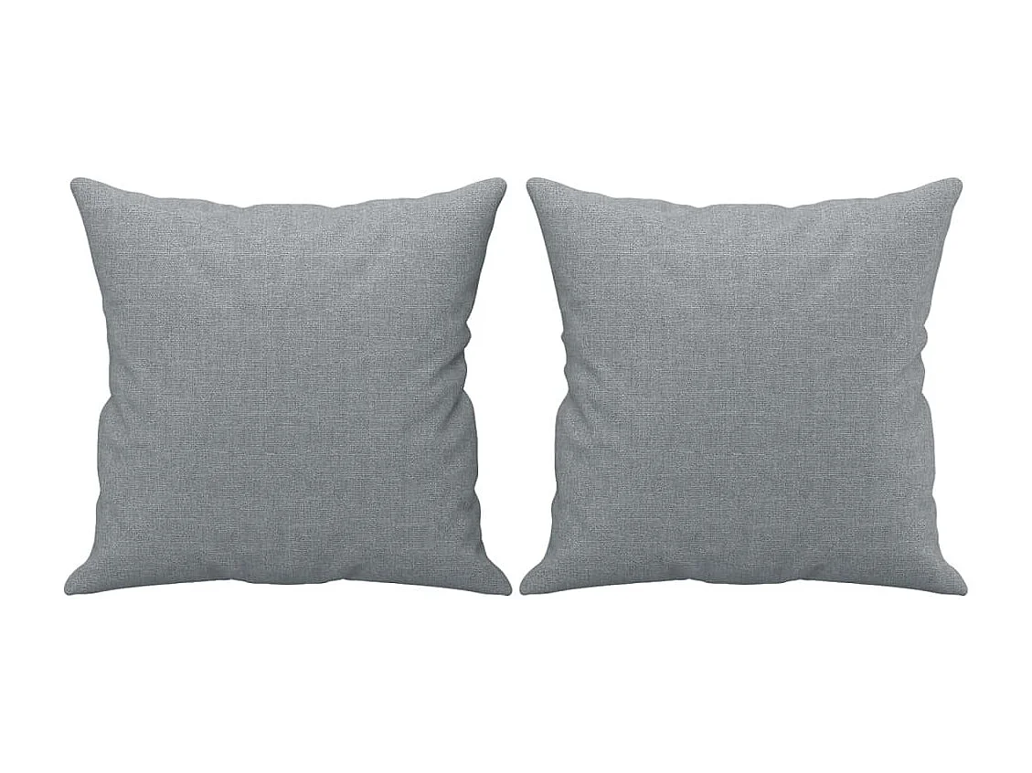 Canapé 2 places avec oreillers gris clair 140 cm tissu