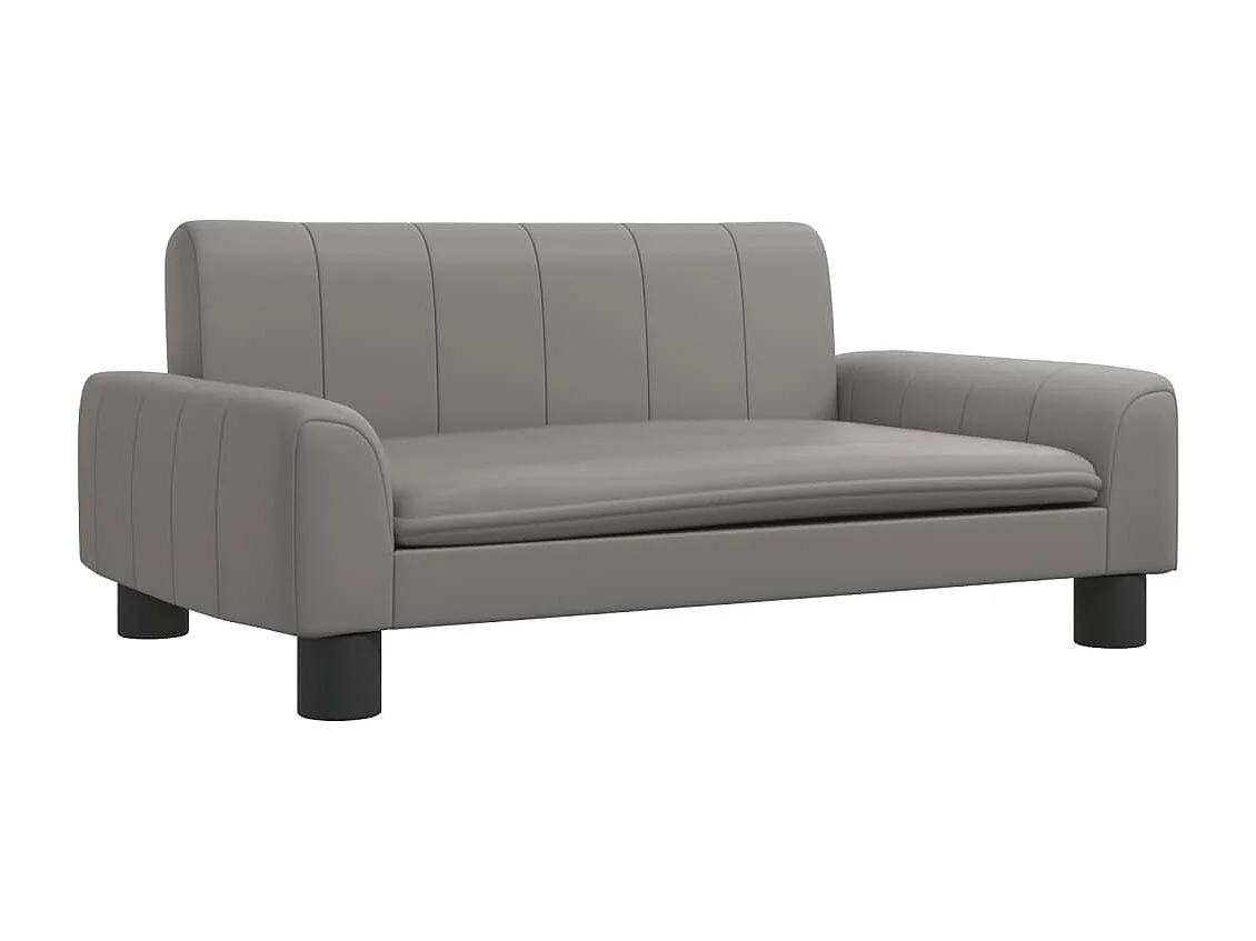 Divano per bambini grigio 70x45x30 cm similpelle