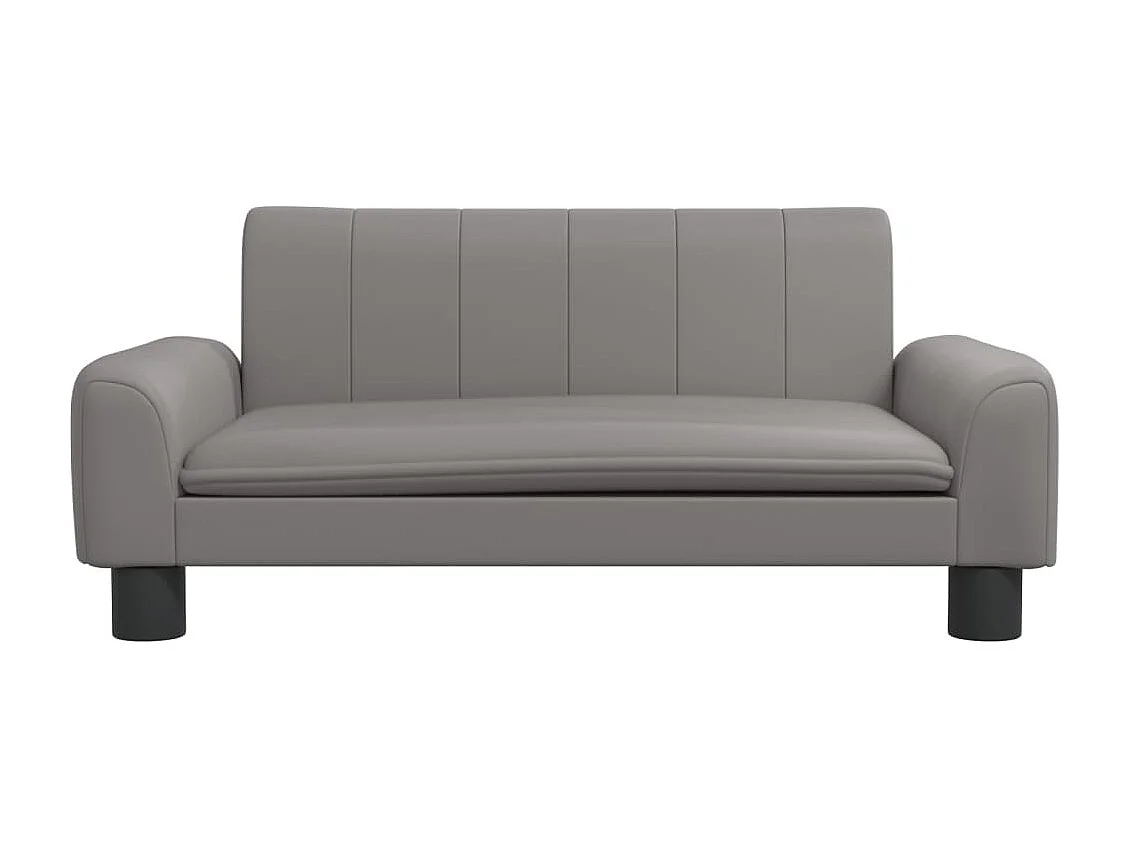 Divano per bambini grigio 70x45x30 cm similpelle