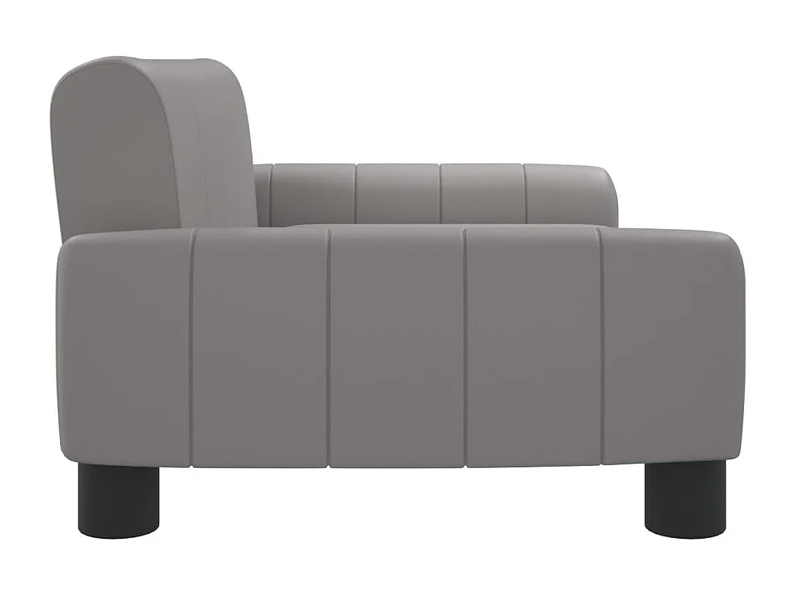 Canapé pour enfants gris 70x45x30 cm similicuir