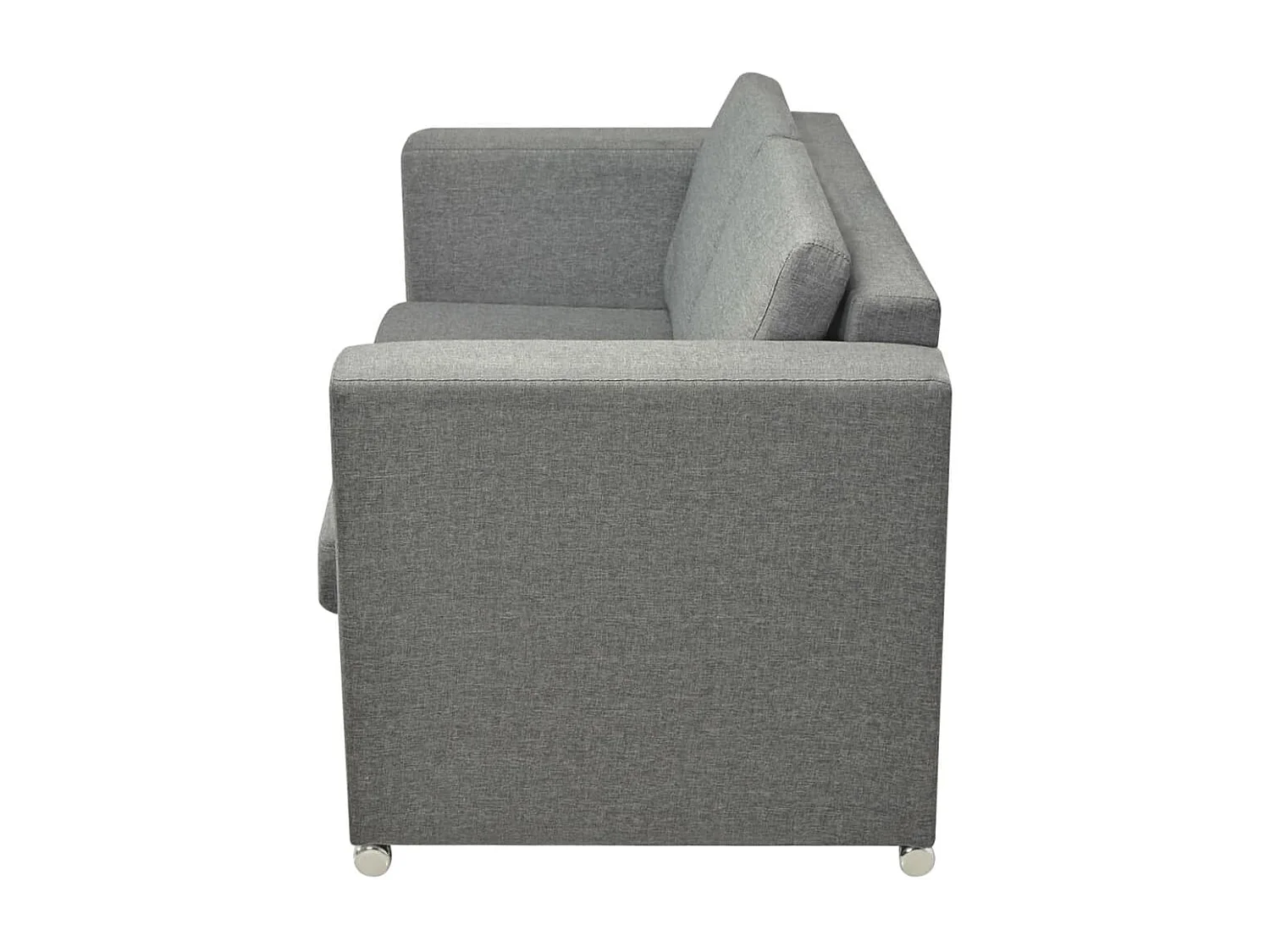 Ensemble de canapés deux pièces Tissu Gris clair