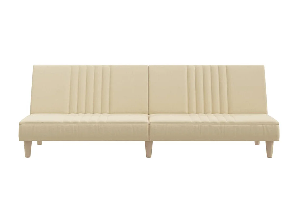 Divano letto in tessuto color crema