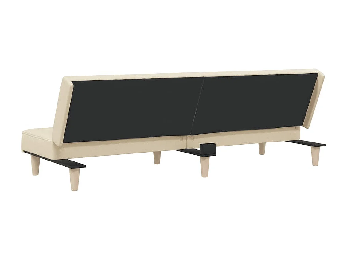 Divano letto in tessuto color crema