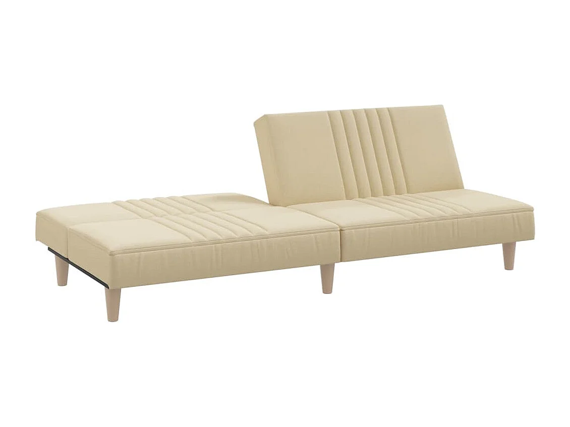 Divano letto in tessuto color crema