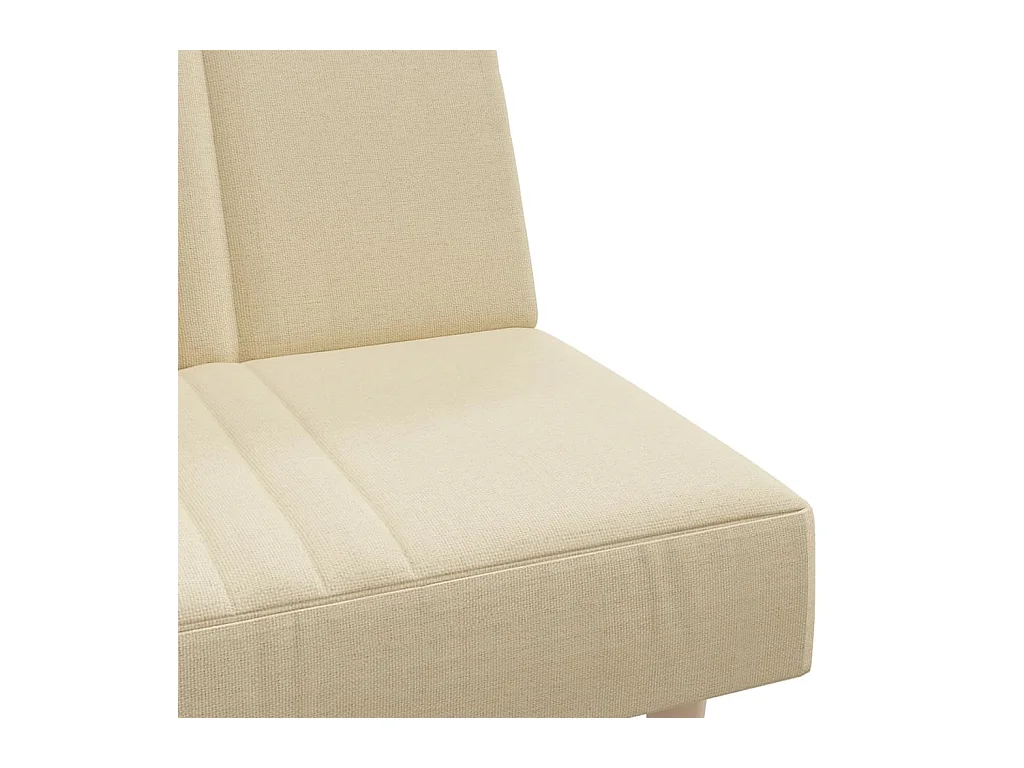 Divano letto in tessuto color crema