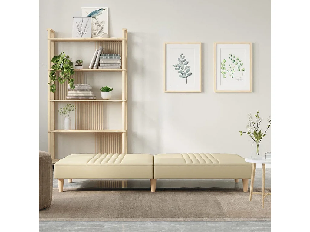 Canapé-lit crème tissu