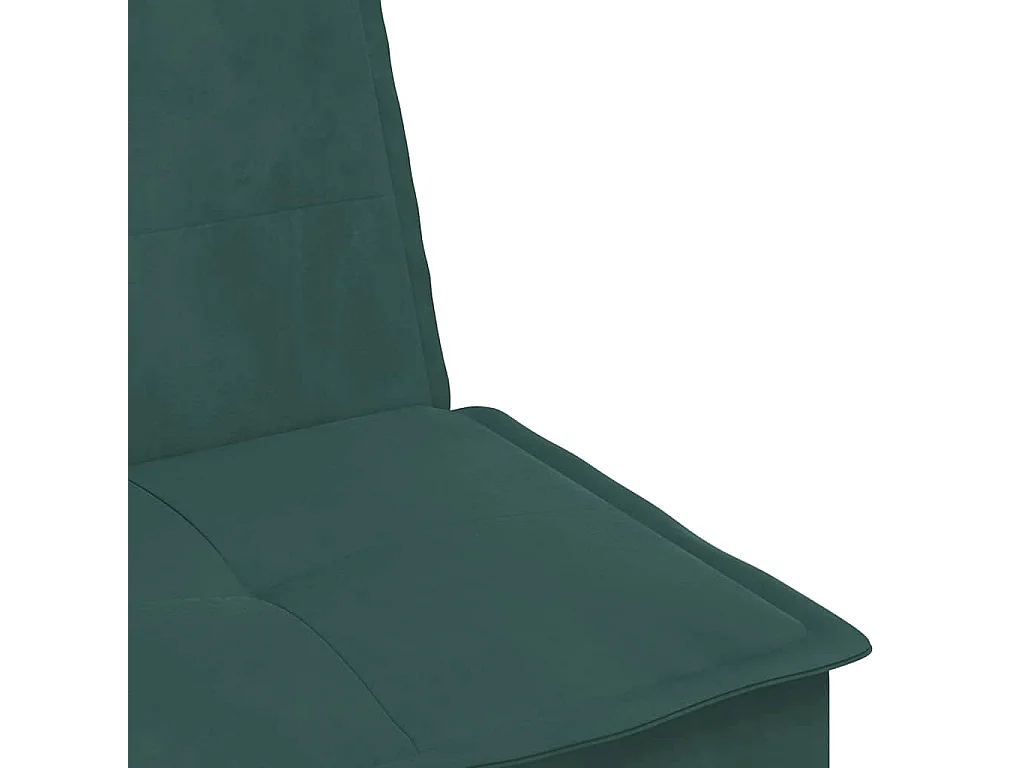 Canapé-lit en forme de L vert foncé 255x140x70 cm velours