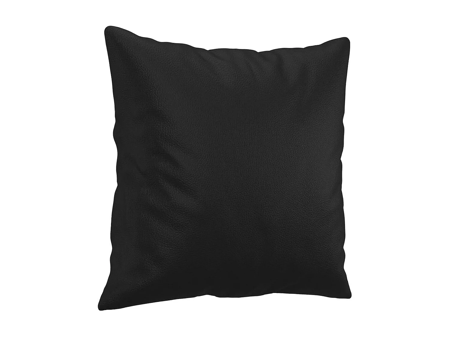 Set di 2 divani con cuscini in similpelle nera