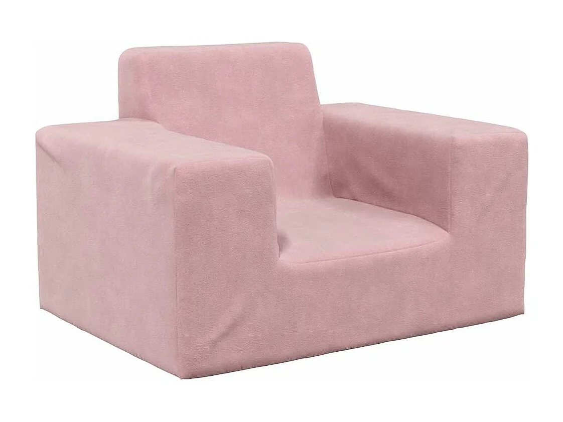 Canapé pour enfants Rose Peluche douce