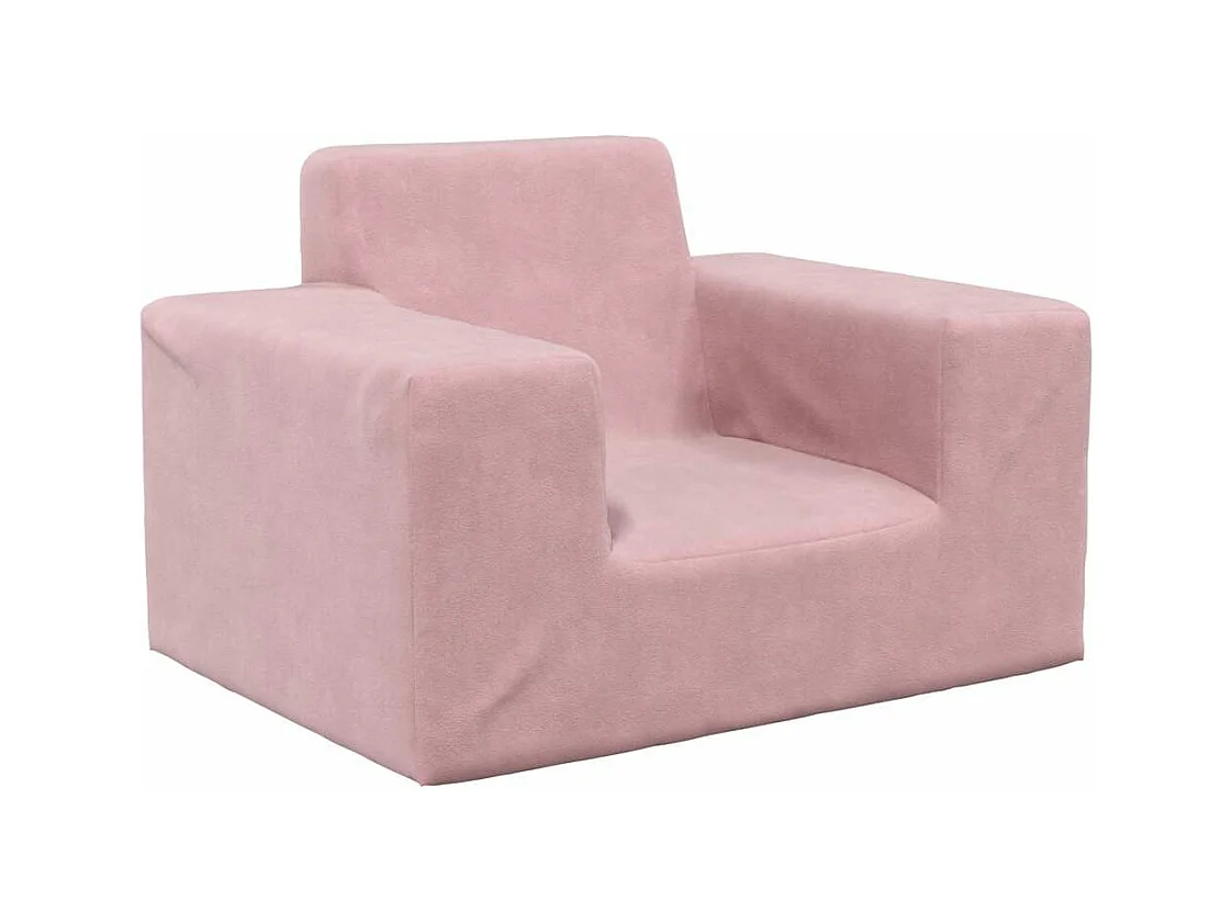Canapé pour enfants Rose Peluche douce
