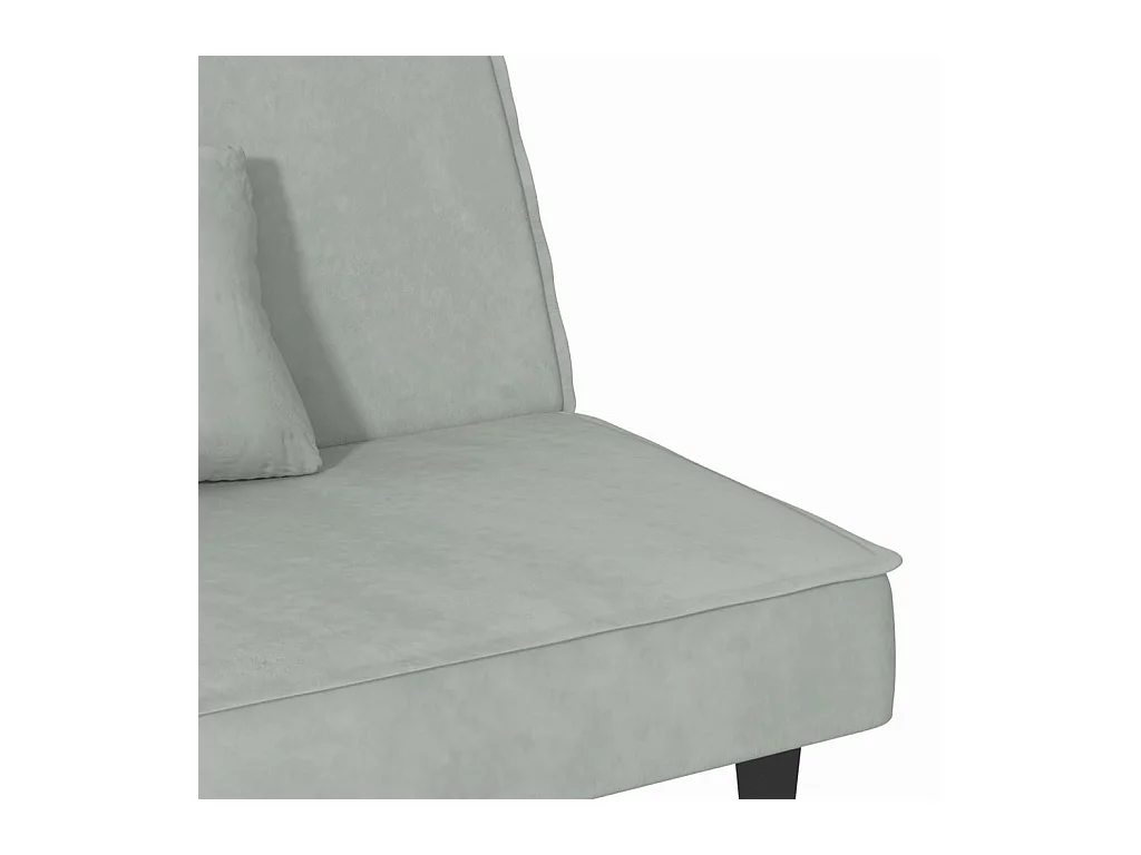 Hellgraues Schlafsofa aus Samt