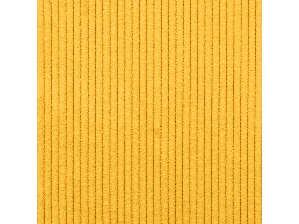 Divano a due posti giallo chiaro 109 cm tessuto velluto a coste