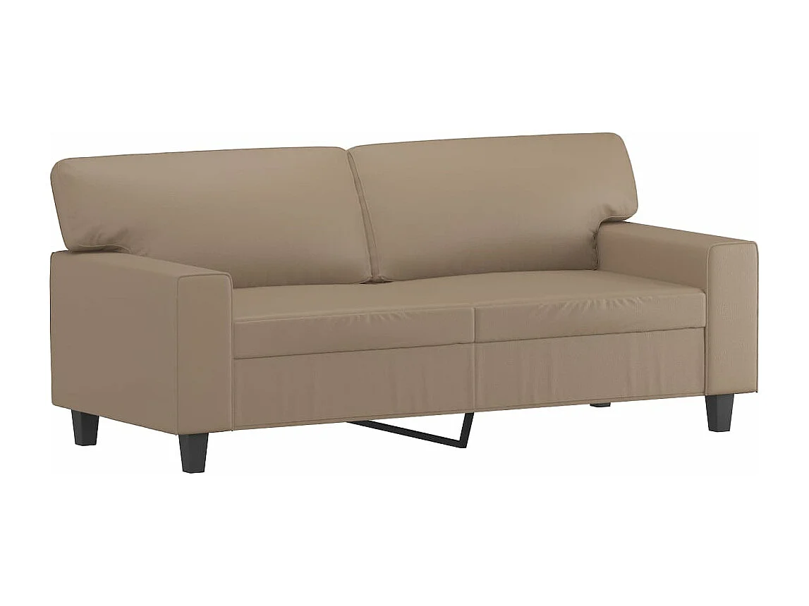 Set di 3 divani in similpelle color cappuccino