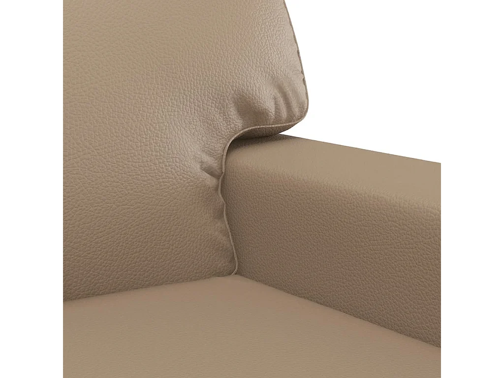 Set di 3 divani in similpelle color cappuccino