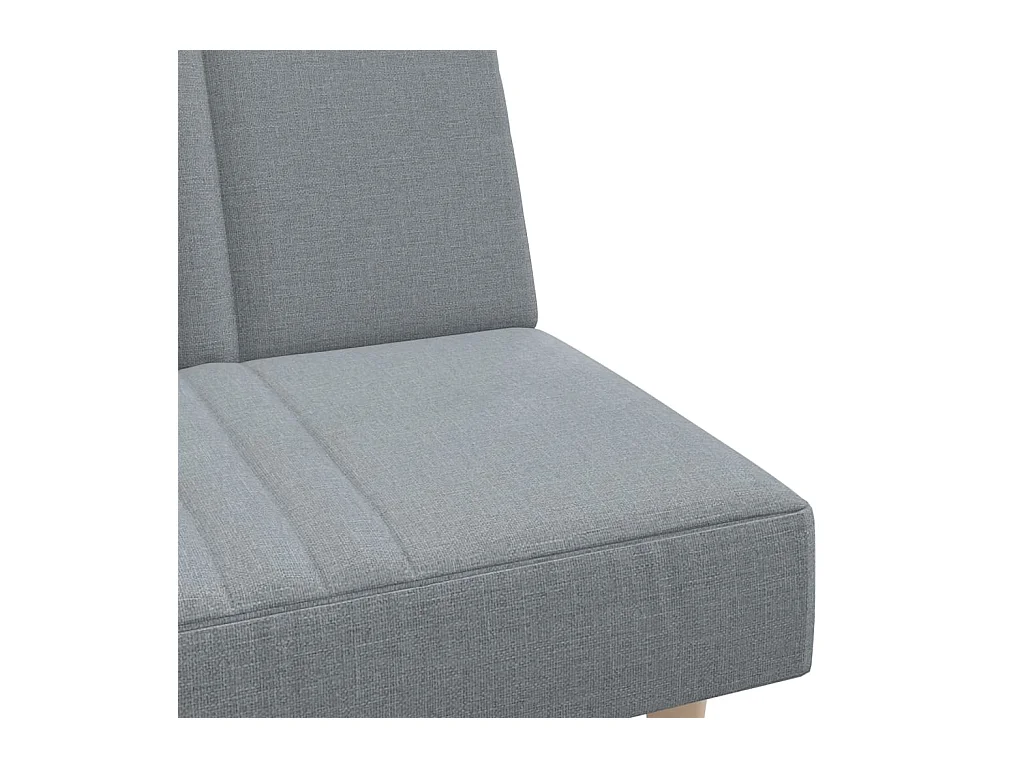 Divano letto a L grigio chiaro 255x140x70 cm tessuto