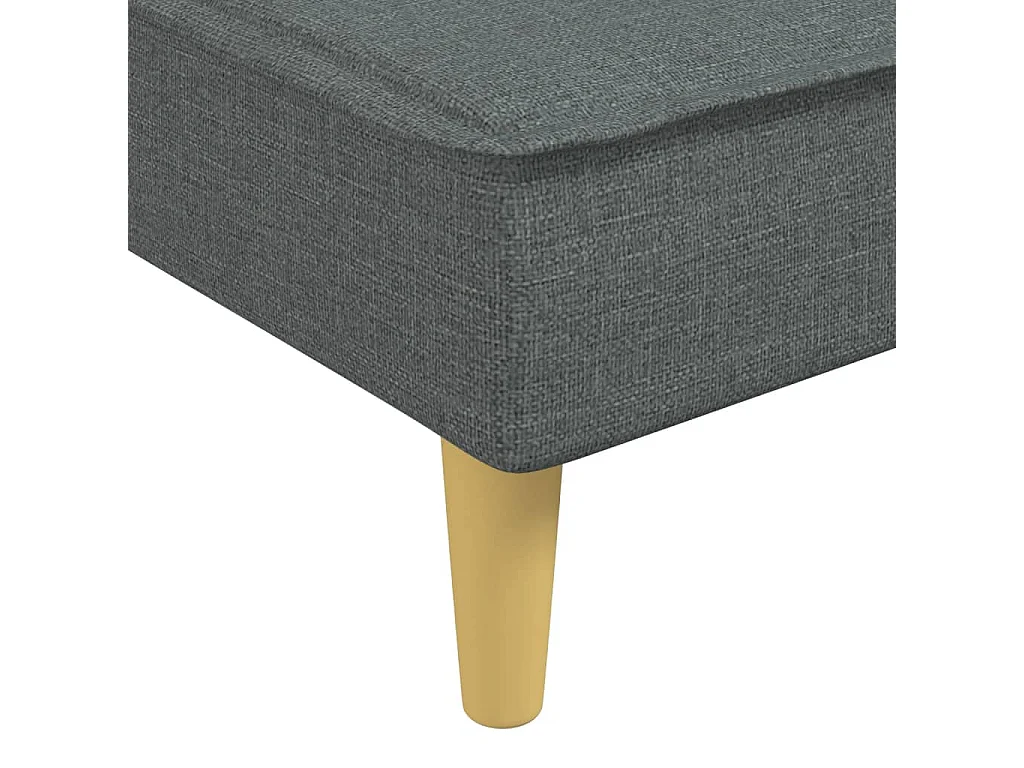 Divano letto a L grigio scuro 255x140x70 cm tessuto