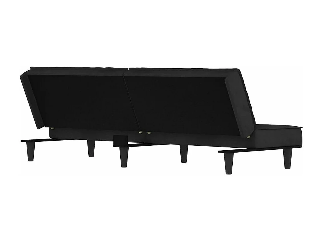 Divano letto in velluto nero