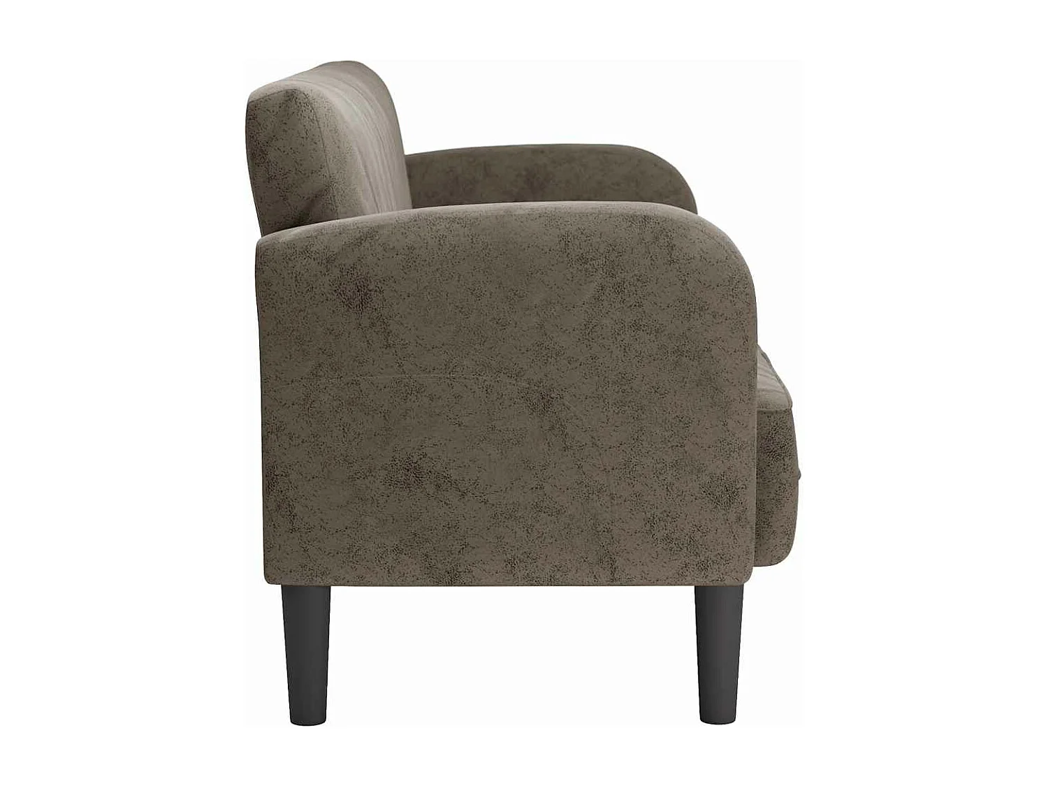 Divano a due posti grigio scuro 110 cm similpelle