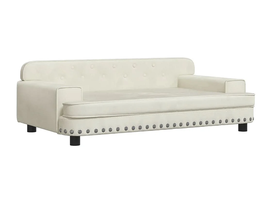 Canapé pour enfants crème 90x53x30 cm velours