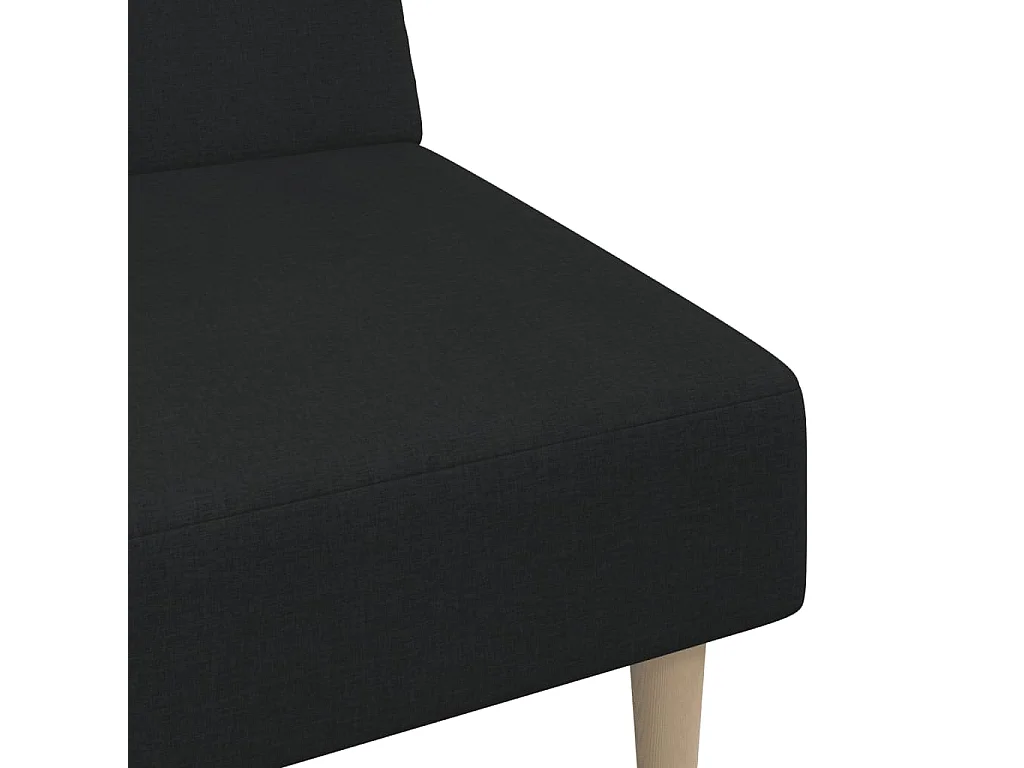 Divano letto 2 posti in tessuto nero