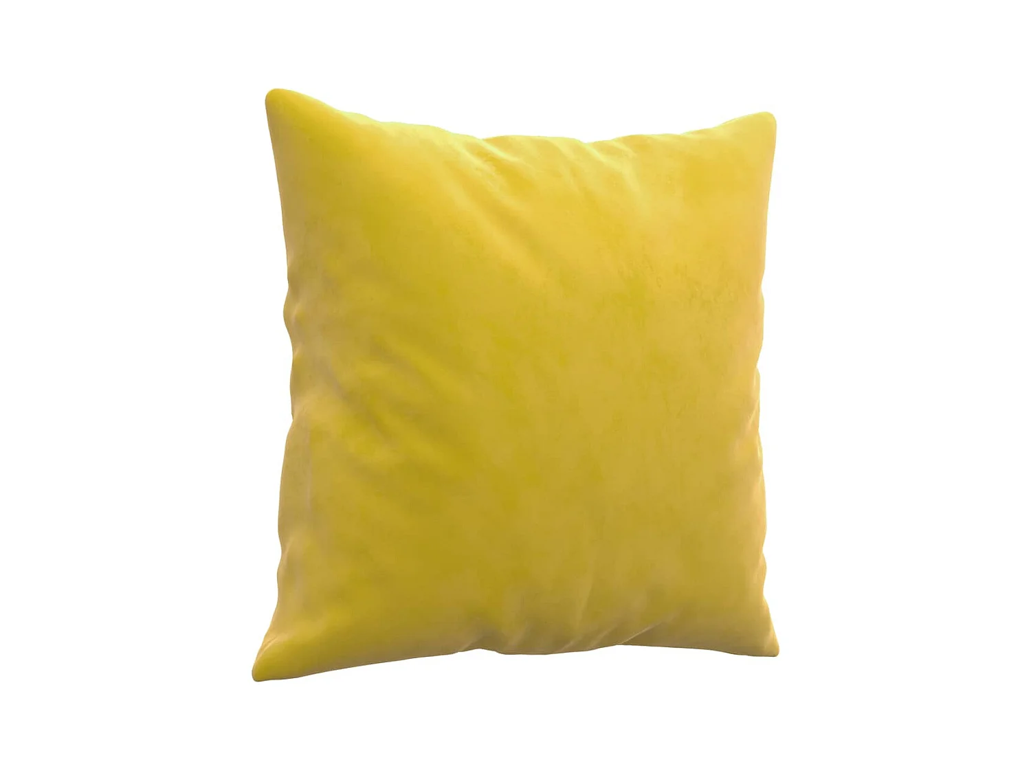 Divano 3 posti con cuscini decorativi giallo 180 cm velluto