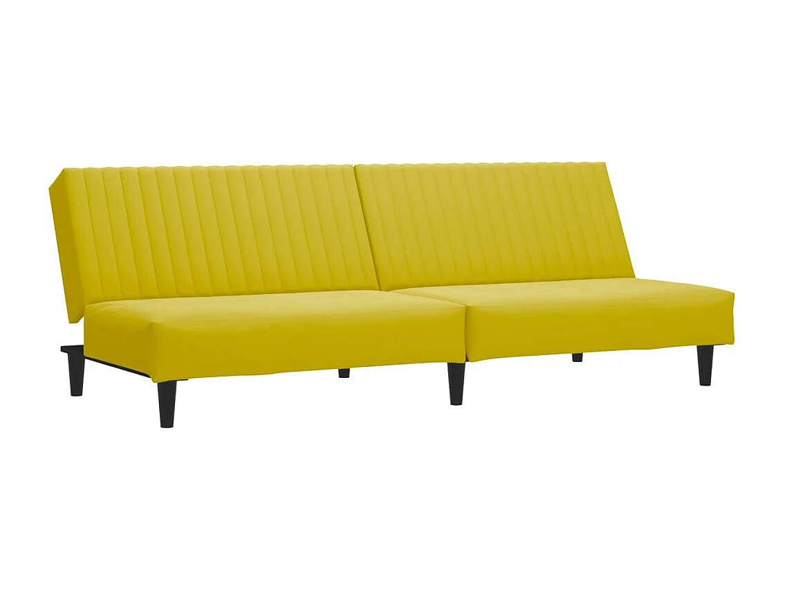 Ensemble de canapés 2 pcs jaune velours