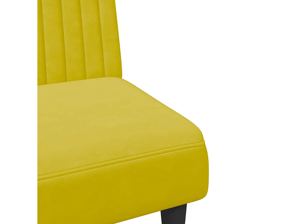 Ensemble de canapés 2 pcs jaune velours