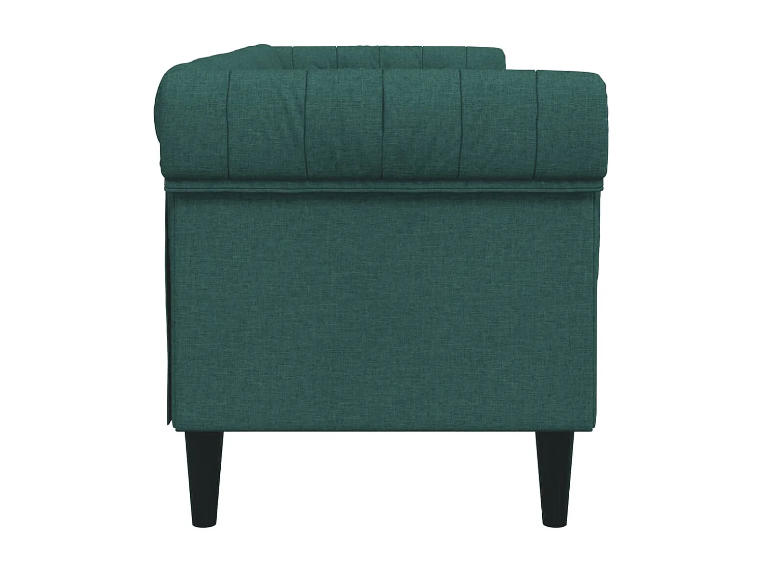 Divano Chesterfield 3 posti tessuto verde scuro