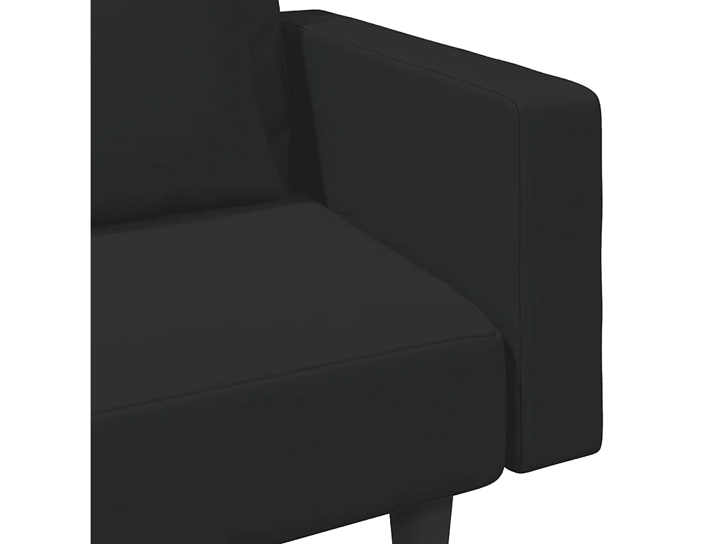 Ensemble de canapés 2 pcs avec coussins noir velours