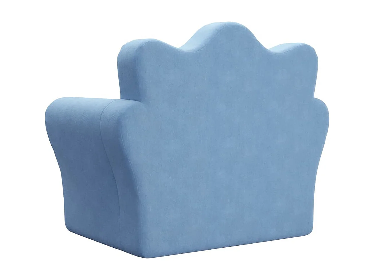 Sofá-cama infantil de pelúcia macia azul