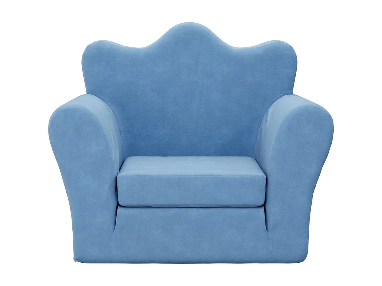 Divano letto per bambini in morbido peluche blu