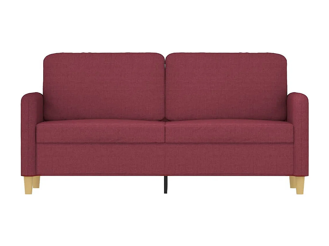 Divano 2 posti rosso bordeaux 140 cm Tessuto