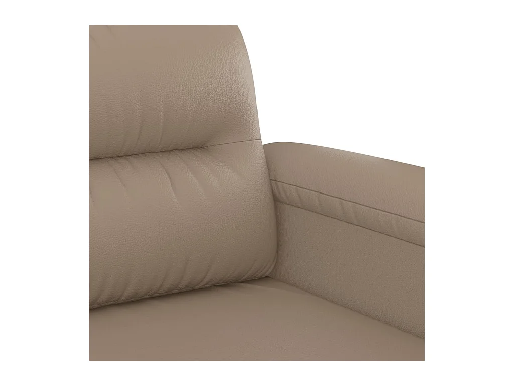 Ensemble de canapés 2 pcs avec coussins cappuccino similicuir