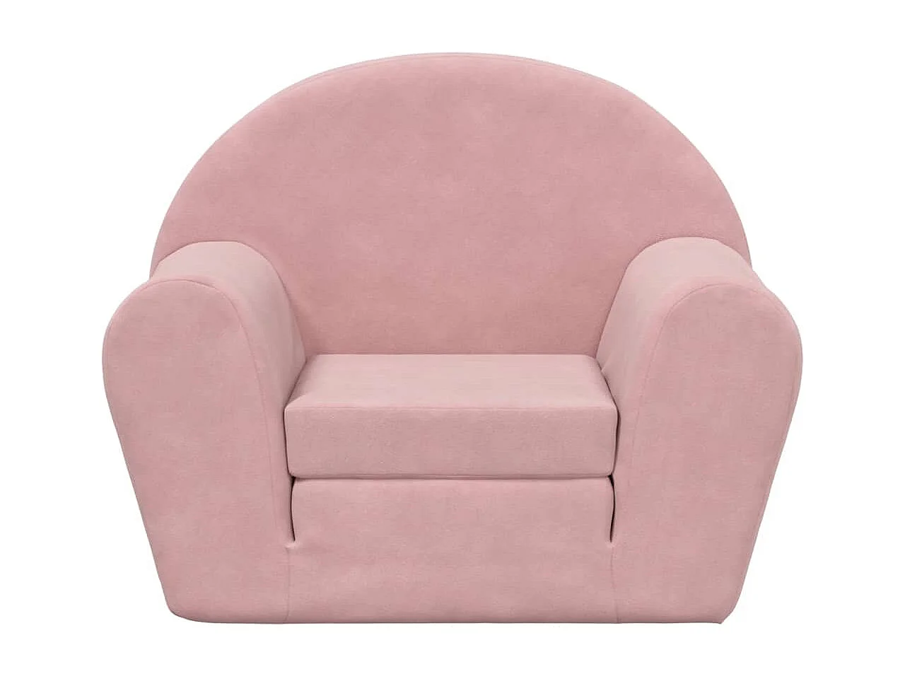Sofá cama infantil de felpa suave de color rosa