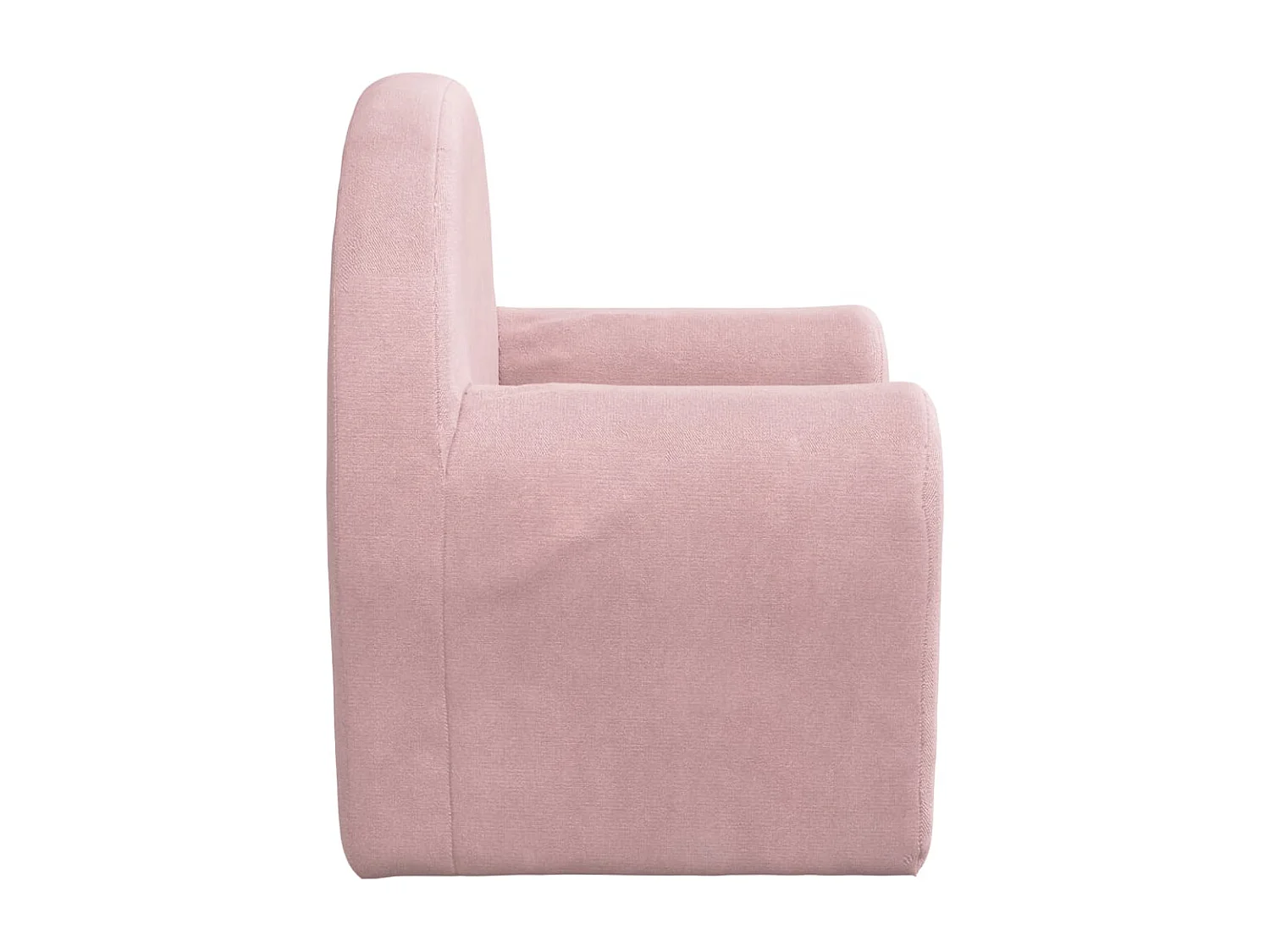 Sofá cama infantil de felpa suave de color rosa
