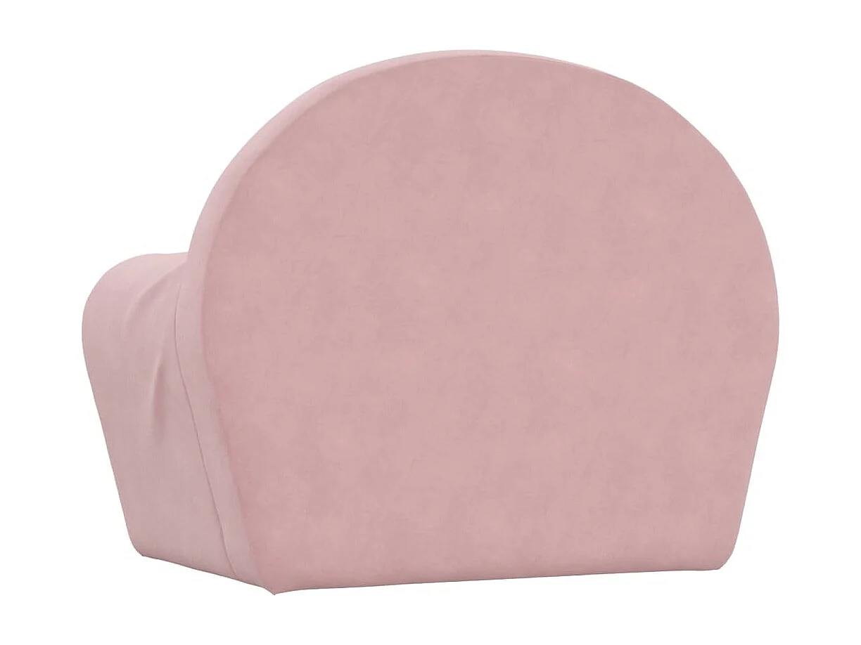 Sofá cama infantil de felpa suave de color rosa