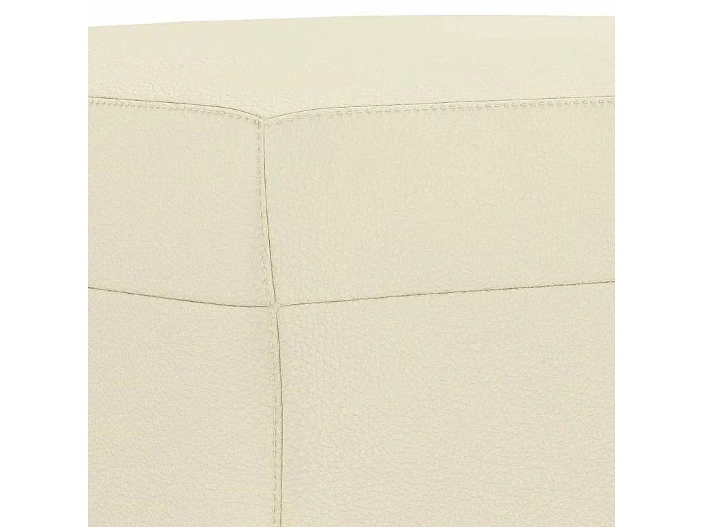 Set di 4 divani con cuscini in similpelle color crema