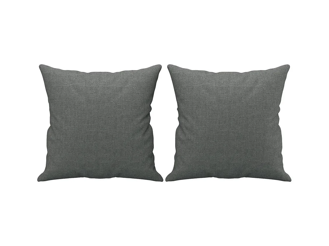 Ensemble de canapés 2 pcs coussins gris foncé tissu
