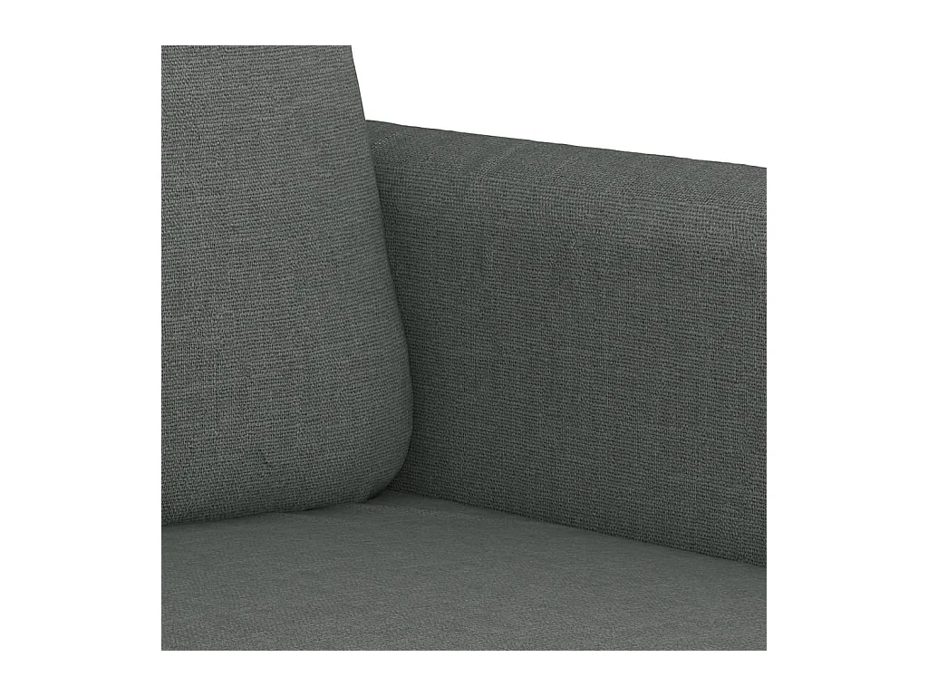 Ensemble de canapés 2 pcs coussins gris foncé tissu