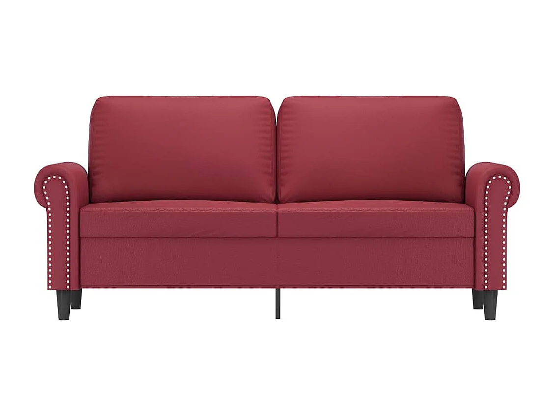Divano 2 posti rosso bordeaux 140 cm Similpelle