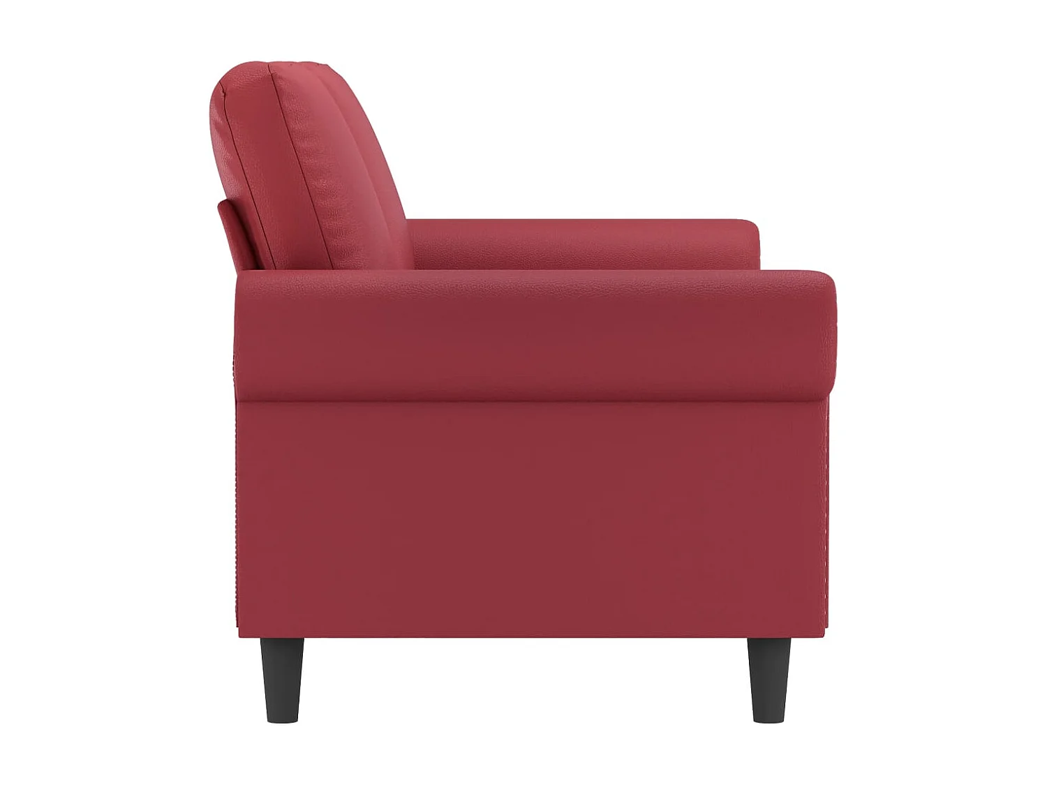 Divano 2 posti rosso bordeaux 140 cm Similpelle