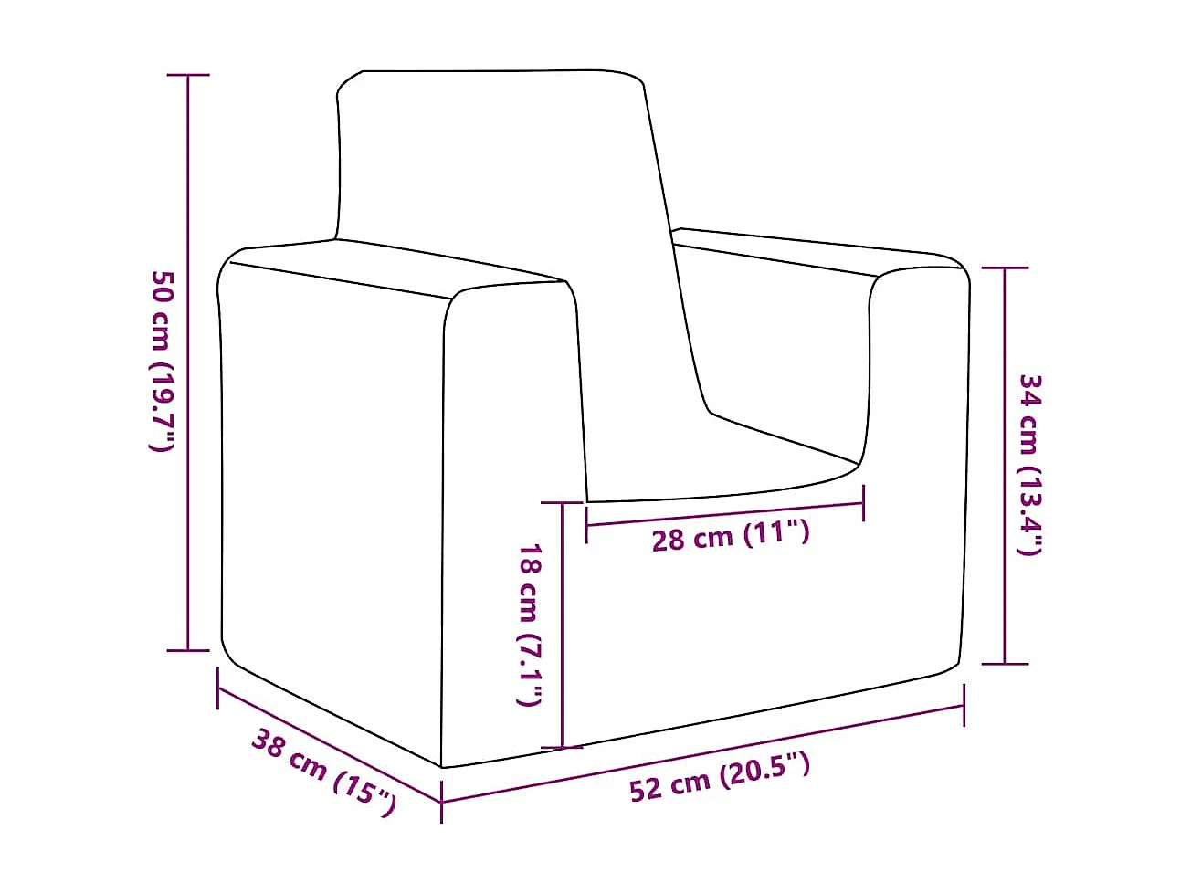 Kinderbank Blauw Zacht Pluche