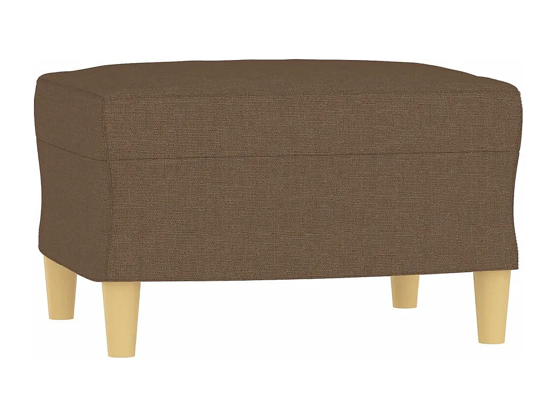 Conjunto de sofá de 4 peças com almofadas de tecido marrom